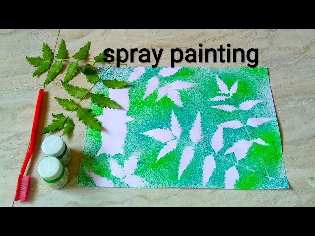 Spray painting with toothbrush/project khata desing