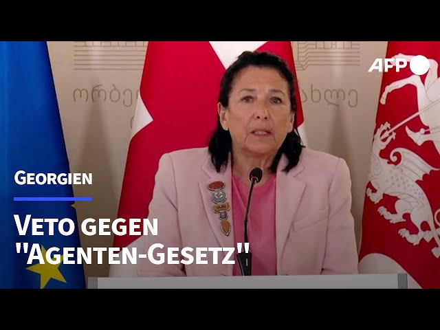 Georgien: Präsidentin legt Veto gegen "Agenten-Gesetz" ein | AFP