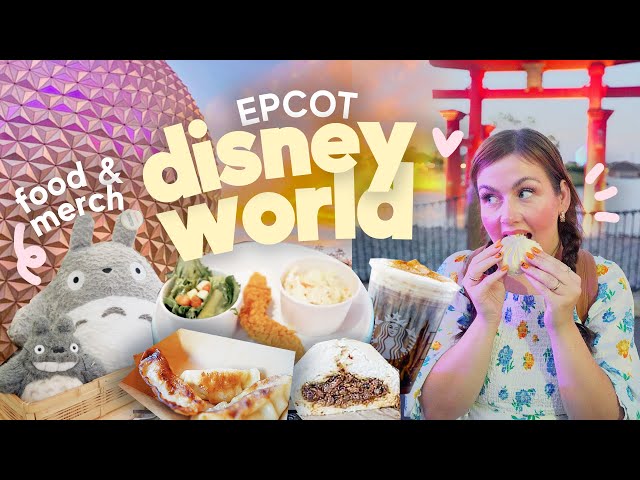 We eat delicious foods in Epcot, WALT DISNEY WORLD 🏰 Amazing Merch, Rides & Food in Disney World!