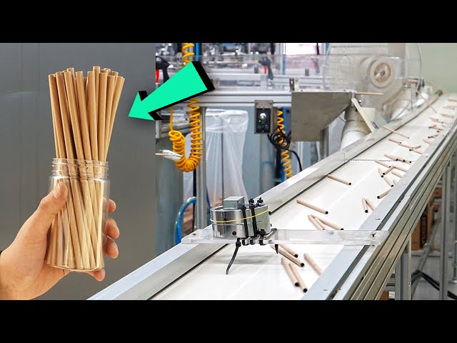 Process of Mass Production of Eco-friendly Paper Straws. Korea Straw Factory