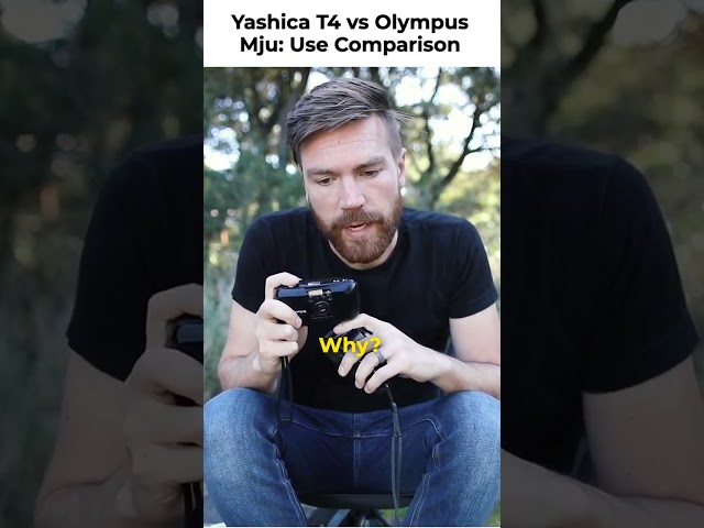 📸🎞 Yashica T4 vs Olympus MJU close focusing comparison #filmphotography