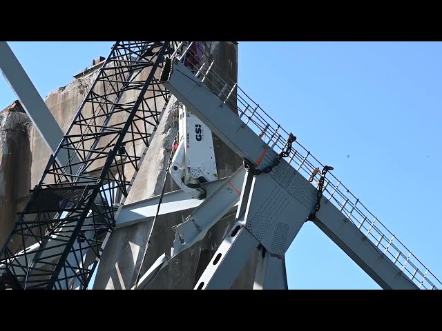 Major steel cutting of key bridge sections continues