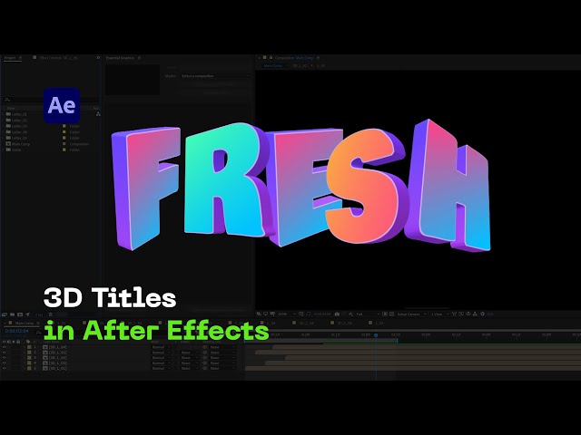 How to make 3D TEXT in Adobe After Effects [No Plugins]