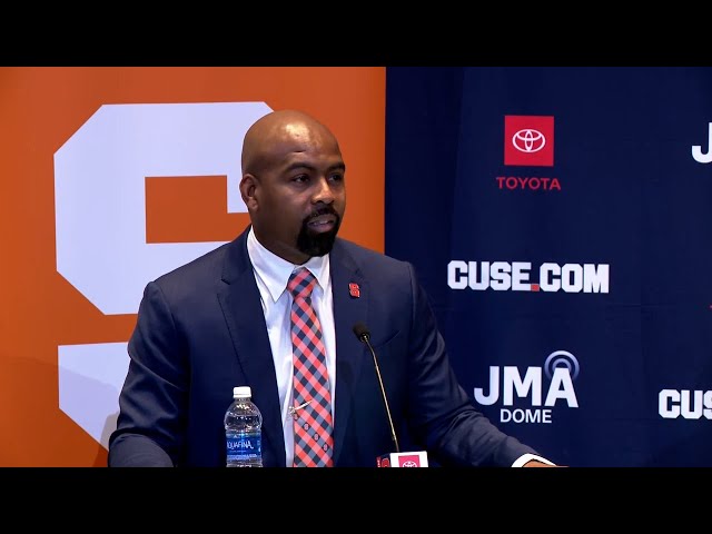 Syracuse University officially introduces new football head coach Fran Brown