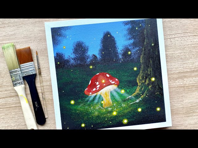 Forest Story Acrylic Painting / Easy Acrylic painting / step by step / Daily Challenge #86