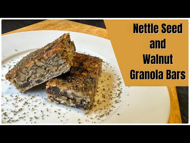 Nettle Seed and Walnut Granola Bar/Energy Bar Vegan Recipe