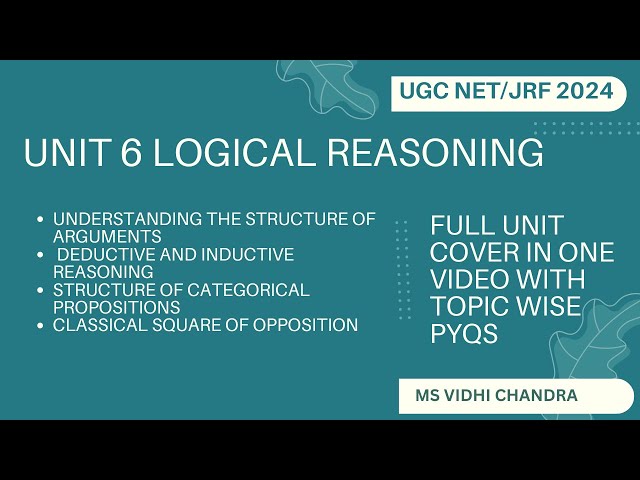 Logical Reasoning | Structure of Arguments | Square of Opposition | UGC NET Paper 1 | PYQS |