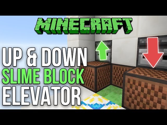 Minecraft 1.12 Simple Slime Block Elevator (Up And Down Multi Floor) Tutorial