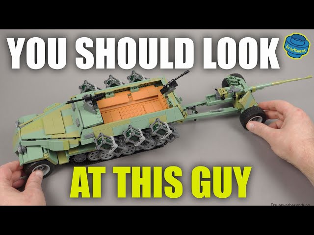 Half-Track with Throwing Frame + PAK 40 - RC - MouldKing 20027  (Speed Build Review)