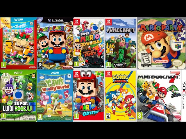 Nintendo Gaming Challenge: Mario 3D world, Mario Party, Sonic Mania, Minecraft vs Lego Mario