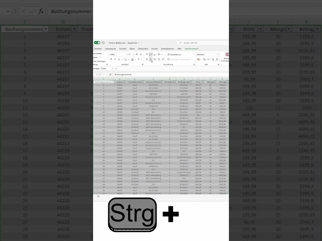 Modernes Tabellendesign in Excel #shorts