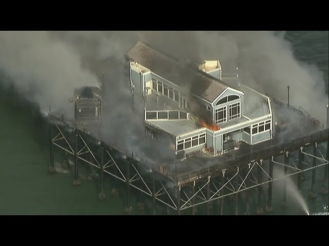 Massive fire erupts on Oceanside Pier