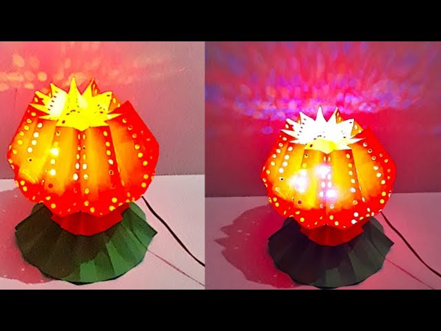 DIY - Lotus shape Lantern/Tealight Holder from paper | DIY Christmas Decorations Idea