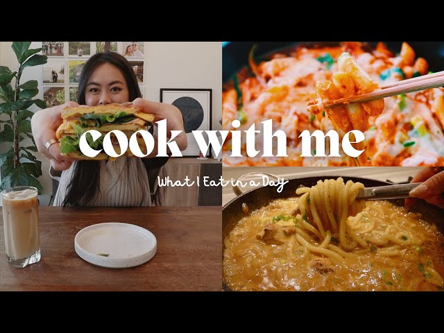 What I Eat in a Day || easy home-cooked recipes, Tteokbokki, cooking for two // ep. 8