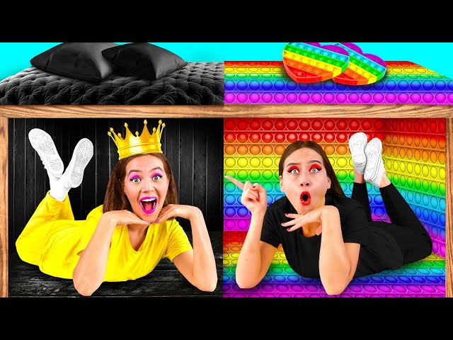 Secret Rooms Under The Bed | Rich VS Broke Funny Situations by DuKoDu Challenge
