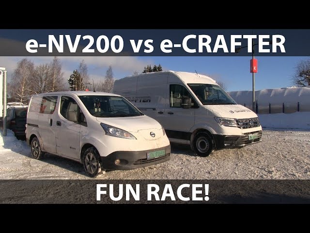 Race between e-NV200 and e-Crafter