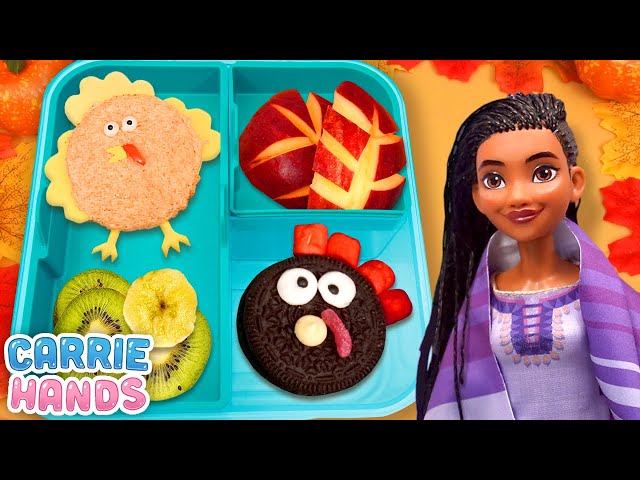 Disney's Frozen Elsa & Disney's Wish Asha Pack A Thanksgiving Themed Lunch Box | Fun Videos For Kids