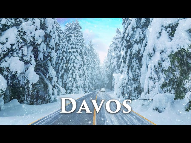 Davos, Switzerland 4K - First Snowfall in the Swiss Alps - Winter Wonderland - Travel Vlog, 4K Video