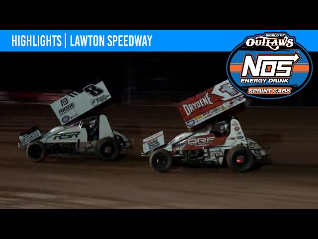 World of Outlaws NOS Energy Drink Sprint Cars Lawton Speedway, October 29, 2021 | HIGHLIGHTS