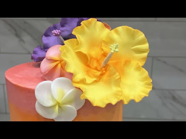 How to make fondant flowers WITHOUT WIRES | Cake decorating tutorials | Sugarella Sweets
