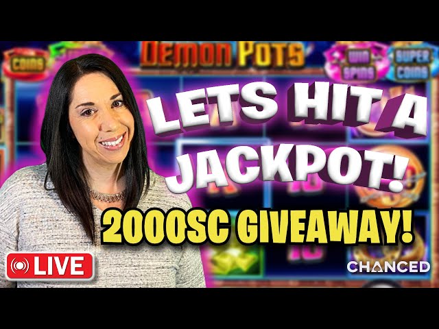 🔴🟣 2000SC GIVEAWAY! LIVE SLOT PLAY on CHANCED Social Casino 🎰 🟣
