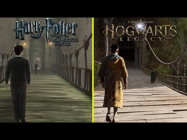 Hogwarts Legacy vs Harry Potter: Half Blood Prince  -  Hogwarts Locations Early Graphics Comparison