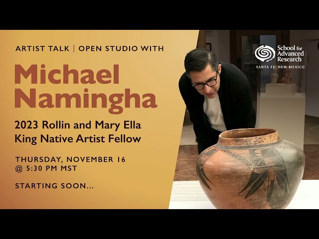 Artist Talk by SAR’s 2023 Rollin and Mary Ella King Native Artist Fellow, Michael Namingha