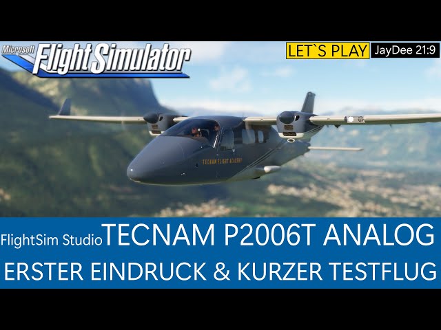 FlightSim Studio - Tecnam P2006T Analog - Erster Eindruck & Testflug ★ MSFS 2020 Deutsch