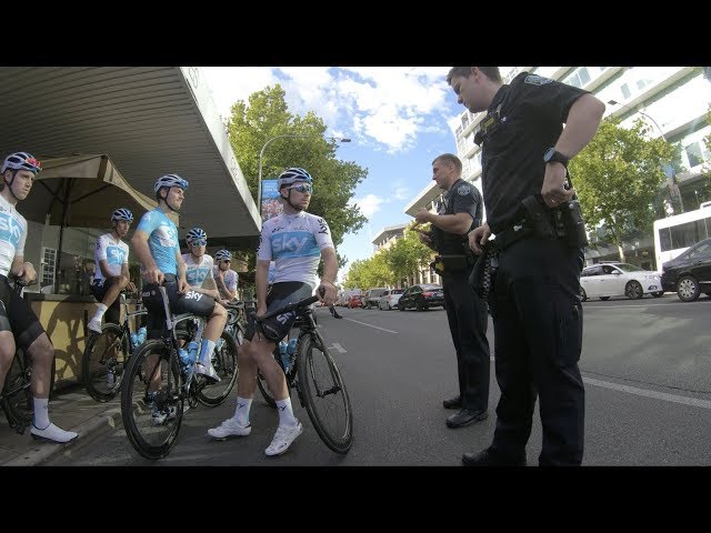 Team Sky (Including Egan Bernal) Gets Pulled Over By Police For Practicing Marginal Traffic Gains