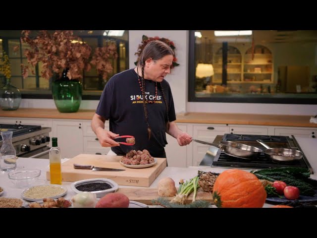 Cooking with The Sioux Chef Sean Sherman - Bison | Salmon | Wild Rice