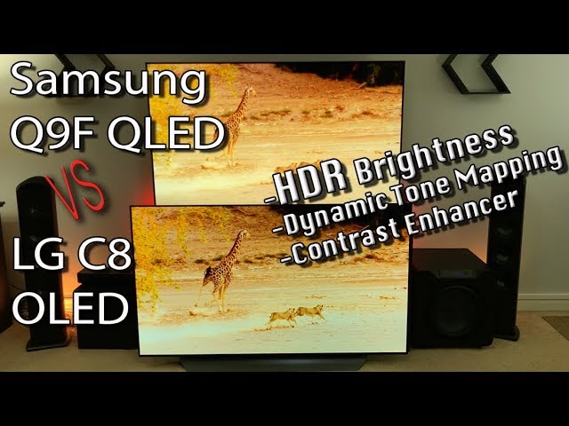 LG C8 OLED vs Samsung Q9FN / Q9F QLED 2018 TV Picture Comparison