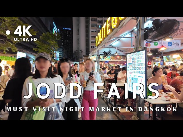 [4K] Walking around JODD FAIRS Train Night Market in Bangkok, Thailand (May 2024)