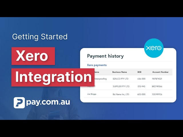 How to connect to Xero and make a payment in pay.com.au