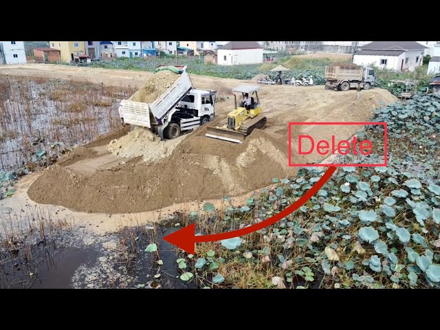 Incredible connecting road!! Building new road connect old road by amazing Dozer D20P& dump truck