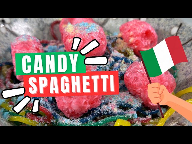 Making Candy Spaghetti: A Sweet Twist on Italian Classic! 🍬🍝 | DIY Fun Candy Creations