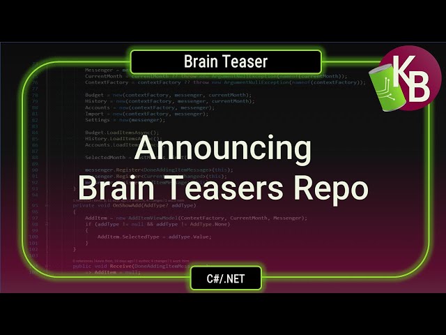 Brain Teasers Intro