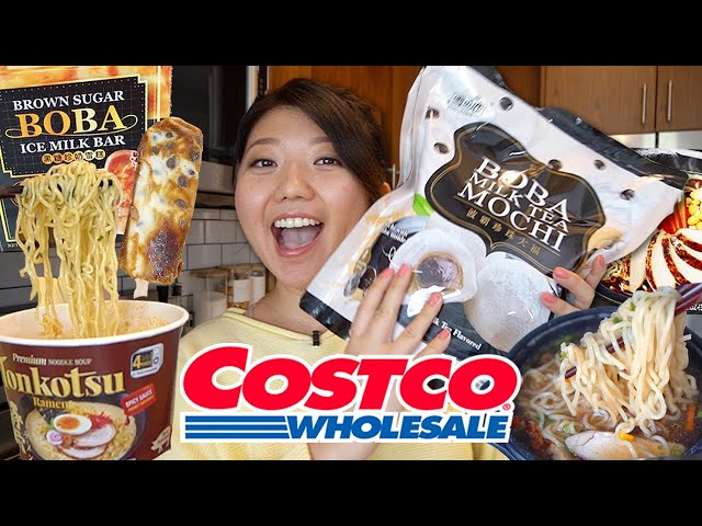TRYING COSTCO RAMEN & BOBA SNACKS! Top Asian Food Costco DEALS to Buy