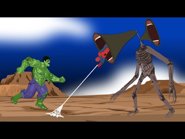HULK & SPIDER MAN vs SIREN HEAD | SUPER HEROES MOVIE FUNNY ANIMATION