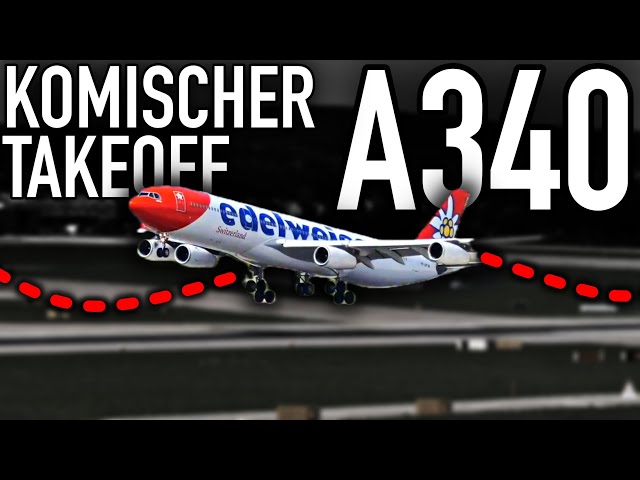 Komischer Start! A340 kommt kaum in die Luft! AeroNews