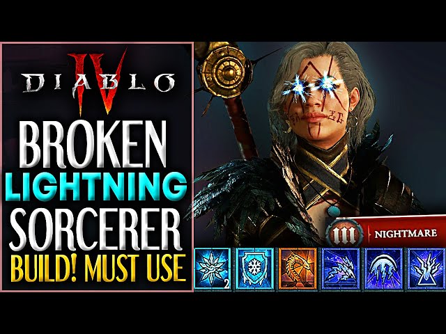 Diablo 4 AMAZING LIGHTNING SORCERER BUILD USE THIS NOW - How To Level Up Fast in Diablo 1 to 70 FAST
