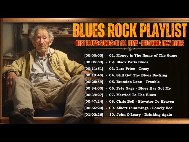 Blues Rock Playlist - Blues Music Best Songs - Best Blues Songs Of All Time - Relaxing Jazz Blues