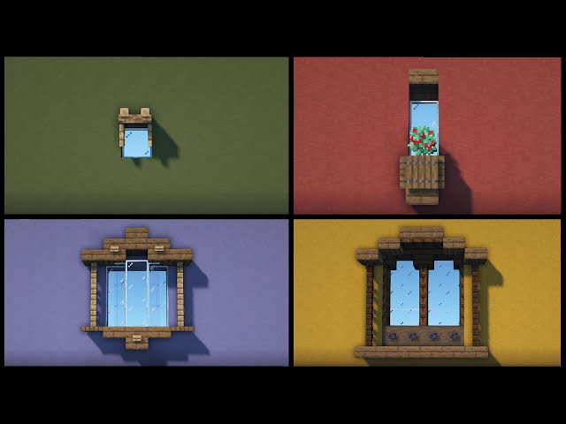 4 Window Designs in Minecraft!