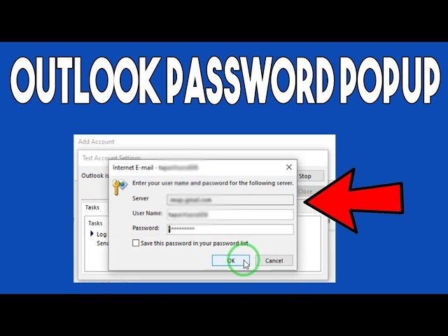 How To Fix Microsoft Outlook Password Popup Problem