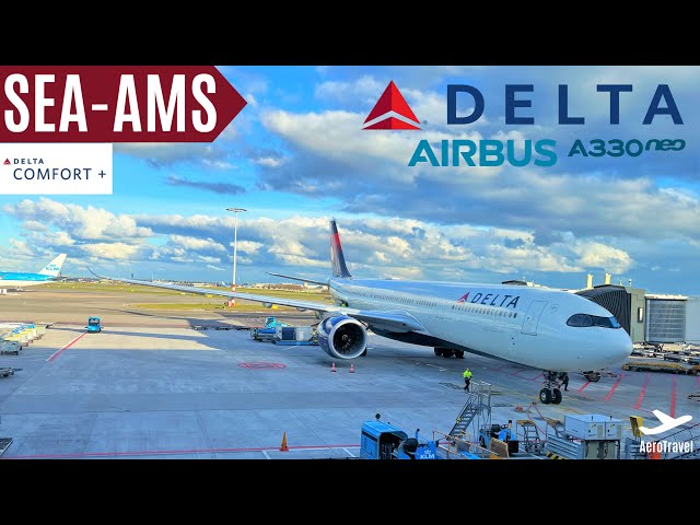 DELTA AIRLINES COMFORT+ | AIRBUS A330-900neo REVIEW | SEATTLE - AMSTERDAM | TRIPREPORT 4K ULTRA HD