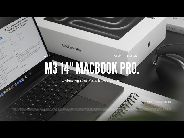 2023 NEW Space Black 14" MacBook Pro Unboxing and Impressions // This looks so cool…