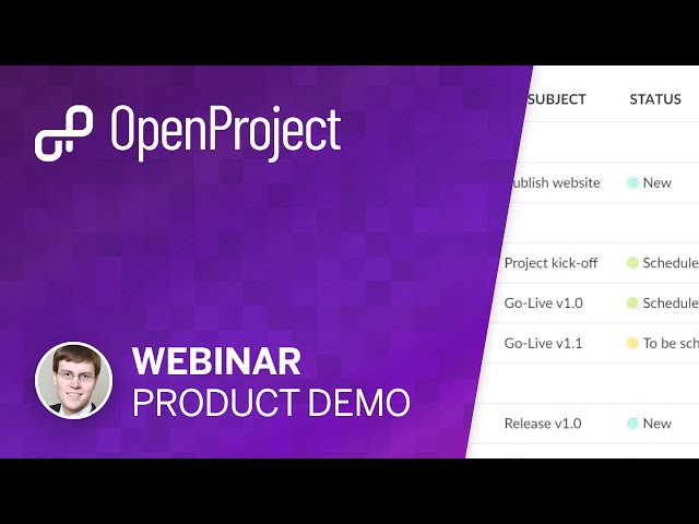 OpenProject product demo (webinar)