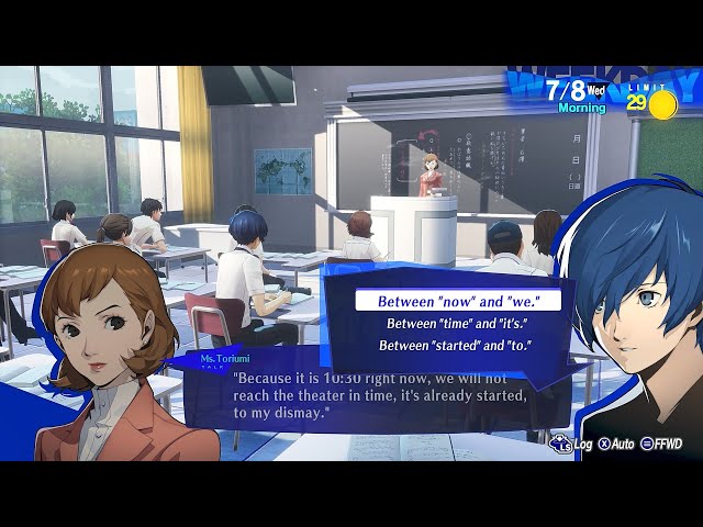 8th July Question: Where is the Comma Splice is the sentence | Persona 3 Reload