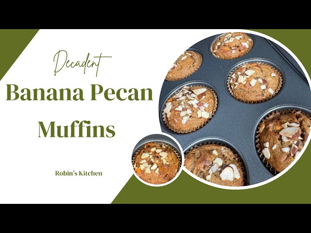 Banana Nut Muffins #banananutbread #pecans #robinskitchen