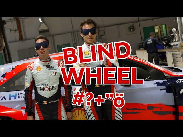BLINDFOLD CHALLENGE! How QUICKLY can rally drivers change a wheel when they CAN'T SEE?