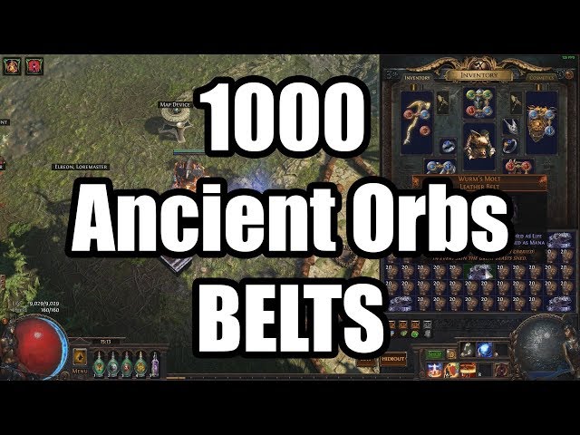 Using 1000 Ancient Orbs on Belts